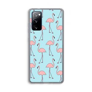 CaseCompany Anything Flamingoes: Samsung Galaxy S20 FE / S20 FE 5G Transparant Hoesje