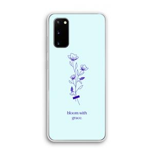 CaseCompany Bloom with grace: Samsung Galaxy S20 Transparant Hoesje