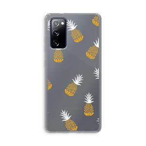 CaseCompany Ananasjes: Samsung Galaxy S20 FE / S20 FE 5G Transparant Hoesje