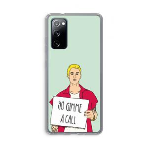 CaseCompany Gimme a call: Samsung Galaxy S20 FE / S20 FE 5G Transparant Hoesje