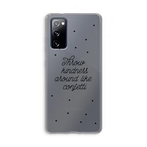 CaseCompany Confetti: Samsung Galaxy S20 FE / S20 FE 5G Transparant Hoesje
