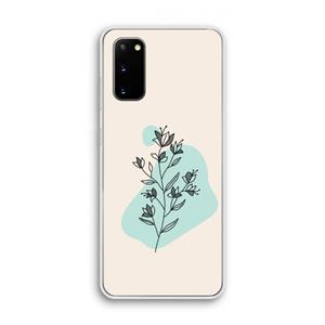 CaseCompany Violets are blue: Samsung Galaxy S20 Transparant Hoesje
