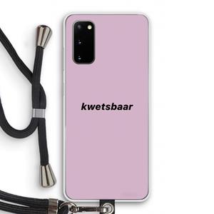 CaseCompany kwetsbaar: Samsung Galaxy S20 Transparant Hoesje met koord