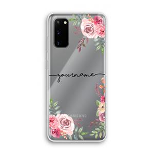 CaseCompany Rozen: Samsung Galaxy S20 Transparant Hoesje