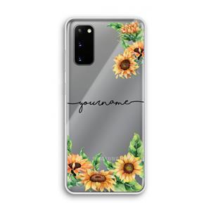 CaseCompany Zonnebloemen: Samsung Galaxy S20 Transparant Hoesje