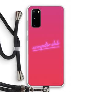 CaseCompany Vice Glow: Samsung Galaxy S20 Transparant Hoesje met koord