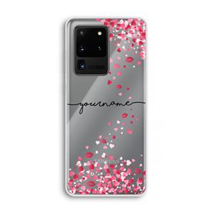 CaseCompany Hartjes en kusjes: Samsung Galaxy S20 Ultra Transparant Hoesje
