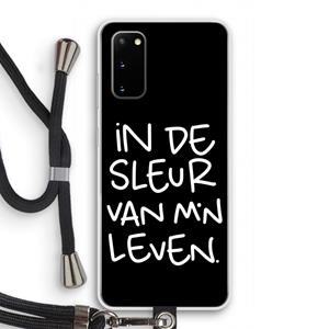 CaseCompany De Sleur: Samsung Galaxy S20 Transparant Hoesje met koord