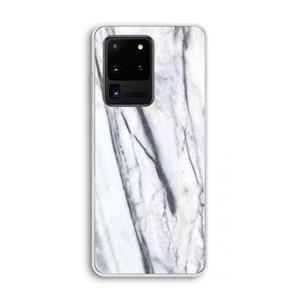 CaseCompany Gestreepte marmer: Samsung Galaxy S20 Ultra Transparant Hoesje