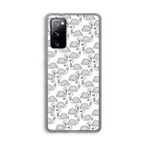 CaseCompany Zwanen: Samsung Galaxy S20 FE / S20 FE 5G Transparant Hoesje