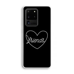 CaseCompany Friends heart black: Samsung Galaxy S20 Ultra Transparant Hoesje