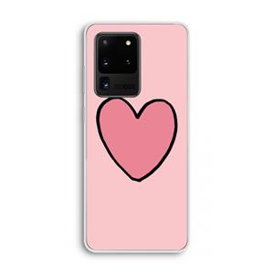 CaseCompany Hartje: Samsung Galaxy S20 Ultra Transparant Hoesje
