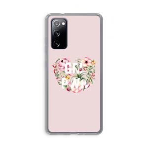 CaseCompany GRL PWR Flower: Samsung Galaxy S20 FE / S20 FE 5G Transparant Hoesje