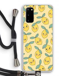 CaseCompany Citroenen: Samsung Galaxy S20 Transparant Hoesje met koord