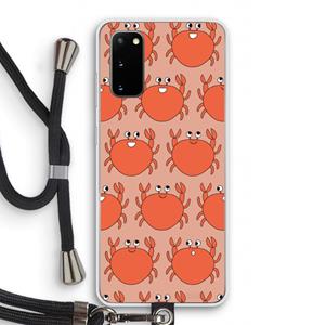 CaseCompany Krab: Samsung Galaxy S20 Transparant Hoesje met koord