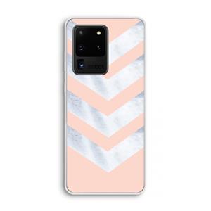 CaseCompany Marmeren pijlen: Samsung Galaxy S20 Ultra Transparant Hoesje