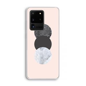 CaseCompany Marmeren cirkels: Samsung Galaxy S20 Ultra Transparant Hoesje