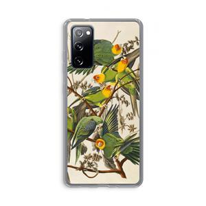 CaseCompany Carolinaparkiet: Samsung Galaxy S20 FE / S20 FE 5G Transparant Hoesje