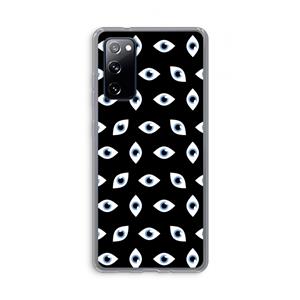 CaseCompany Eyes pattern: Samsung Galaxy S20 FE / S20 FE 5G Transparant Hoesje