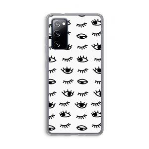 CaseCompany Eye pattern #2: Samsung Galaxy S20 FE / S20 FE 5G Transparant Hoesje