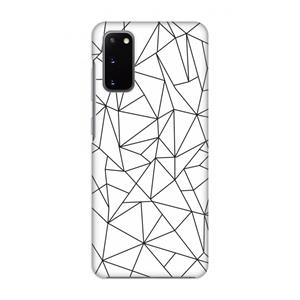 CaseCompany Geometrische lijnen zwart: Volledig geprint Samsung Galaxy S20 Hoesje