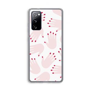 CaseCompany Hands pink: Samsung Galaxy S20 FE / S20 FE 5G Transparant Hoesje