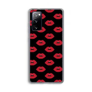 CaseCompany Lips: Samsung Galaxy S20 FE / S20 FE 5G Transparant Hoesje