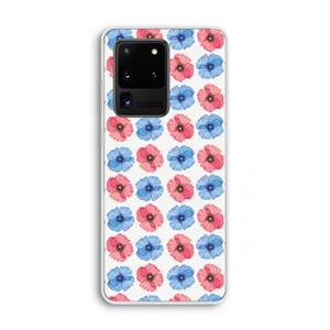 CaseCompany Klaproosjes: Samsung Galaxy S20 Ultra Transparant Hoesje