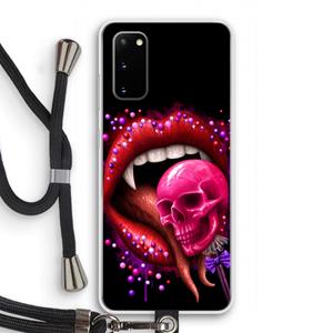 CaseCompany Dodelijk zoet: Samsung Galaxy S20 Transparant Hoesje met koord