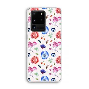 CaseCompany Bloemetjes: Samsung Galaxy S20 Ultra Transparant Hoesje