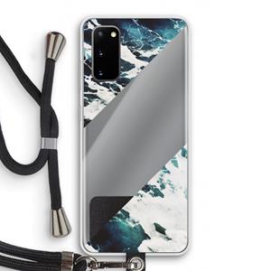 CaseCompany Golven: Samsung Galaxy S20 Transparant Hoesje met koord