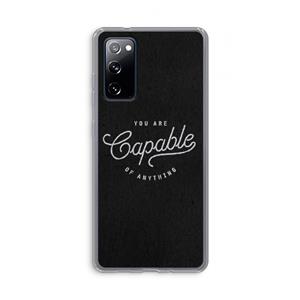 CaseCompany Capable: Samsung Galaxy S20 FE / S20 FE 5G Transparant Hoesje