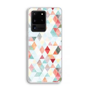 CaseCompany Gekleurde driehoekjes pastel: Samsung Galaxy S20 Ultra Transparant Hoesje