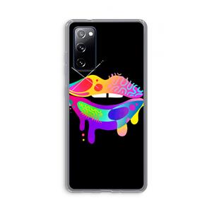 CaseCompany Lip Palette: Samsung Galaxy S20 FE / S20 FE 5G Transparant Hoesje