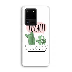 CaseCompany I love cacti: Samsung Galaxy S20 Ultra Transparant Hoesje