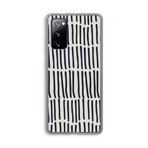 CaseCompany Moroccan stripes: Samsung Galaxy S20 FE / S20 FE 5G Transparant Hoesje