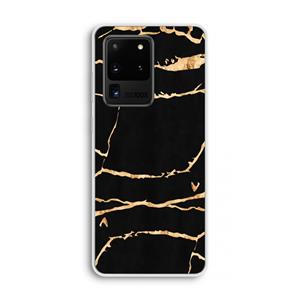 CaseCompany Gouden marmer: Samsung Galaxy S20 Ultra Transparant Hoesje
