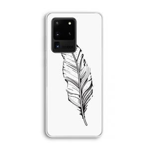 CaseCompany Pluim: Samsung Galaxy S20 Ultra Transparant Hoesje