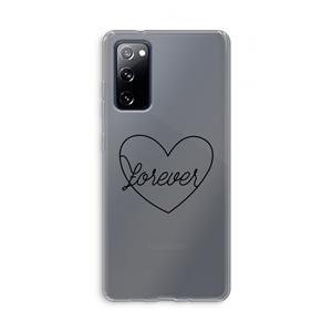 CaseCompany Forever heart black: Samsung Galaxy S20 FE / S20 FE 5G Transparant Hoesje
