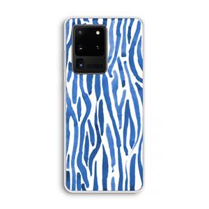 CaseCompany Blauwe nerven: Samsung Galaxy S20 Ultra Transparant Hoesje