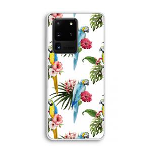 CaseCompany Kleurrijke papegaaien: Samsung Galaxy S20 Ultra Transparant Hoesje