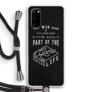 CaseCompany Life: Samsung Galaxy S20 Transparant Hoesje met koord