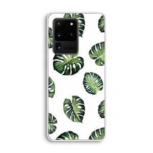 CaseCompany Tropische bladeren: Samsung Galaxy S20 Ultra Transparant Hoesje