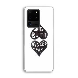 CaseCompany Big butt bigger heart: Samsung Galaxy S20 Ultra Transparant Hoesje