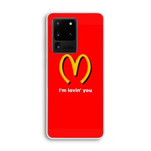 CaseCompany I'm lovin' you: Samsung Galaxy S20 Ultra Transparant Hoesje
