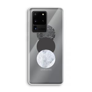 CaseCompany Marmeren cirkels: Samsung Galaxy S20 Ultra Transparant Hoesje