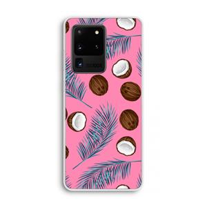CaseCompany Kokosnoot roze: Samsung Galaxy S20 Ultra Transparant Hoesje