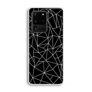 CaseCompany Geometrische lijnen wit: Samsung Galaxy S20 Ultra Transparant Hoesje