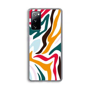 CaseCompany Colored Zebra: Samsung Galaxy S20 FE / S20 FE 5G Transparant Hoesje