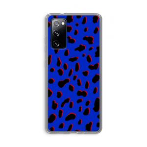 CaseCompany Blue Leopard: Samsung Galaxy S20 FE / S20 FE 5G Transparant Hoesje